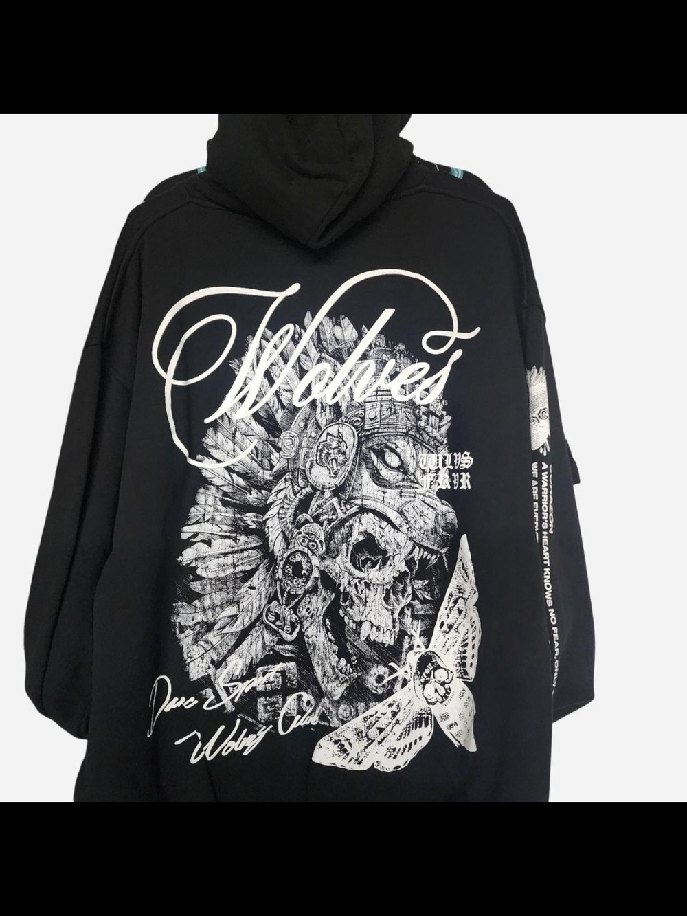 Darc Sport Red Tag 1 of 500 Wolves x Bravery Pierce hoodie in black Size XL